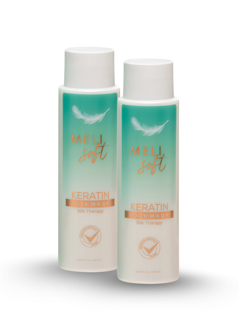 MeliSoft Keratin Hair Mask 400 ml — 2'li Set