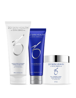 Exfoliating Cleanser 200 ml & Dual Action Scrub 58 g & Oil Control Pads (60 Pads)