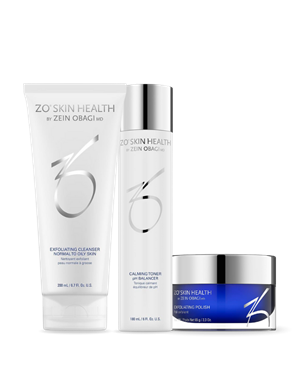 Exfoliating Cleanser 200 ml & Exfoliating Polish 65 g & Calming Toner pH Balancer 180 ml