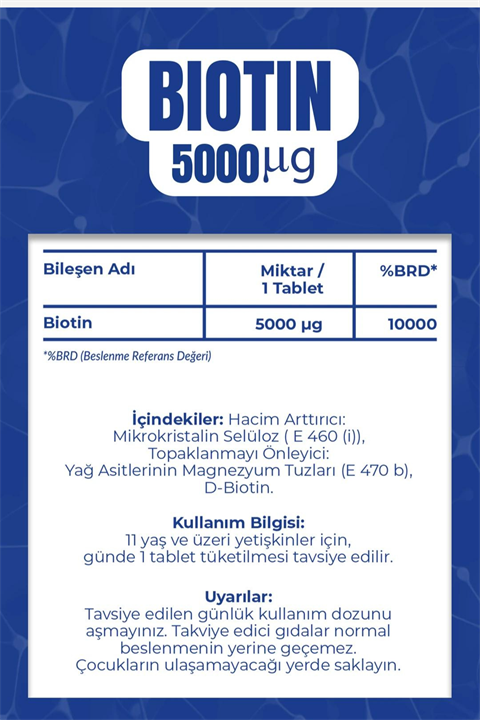 Vitisfera Biotin 5000 mcg 60 Tablet