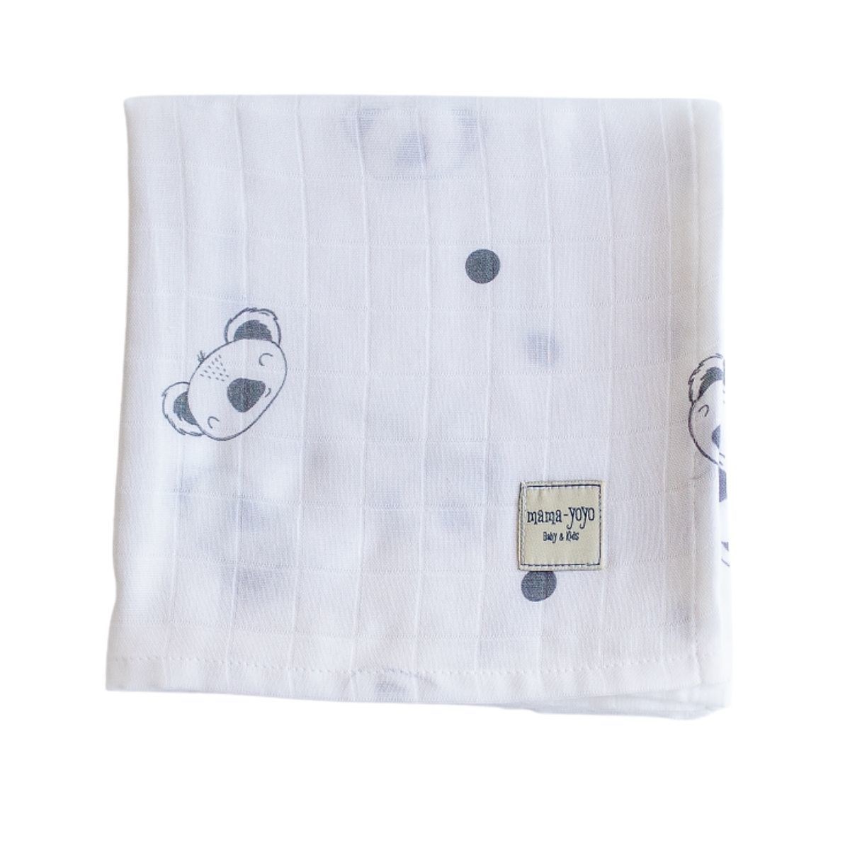 Mama Yoyo Çok Amaçlı Organik Müslin Örtü // Ağız bezi hediyeli Coolala - Koala 100x100cm