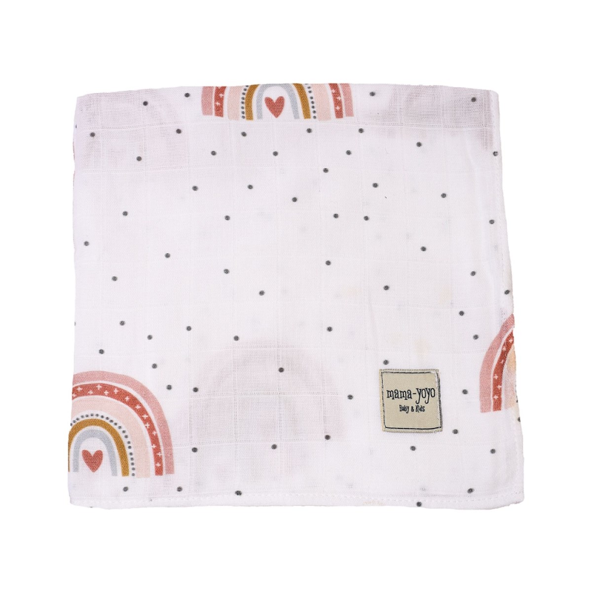 Multi Purpose Organic Muslin Throws 100% Organic Cotton-Burp Clothes- Rainbow