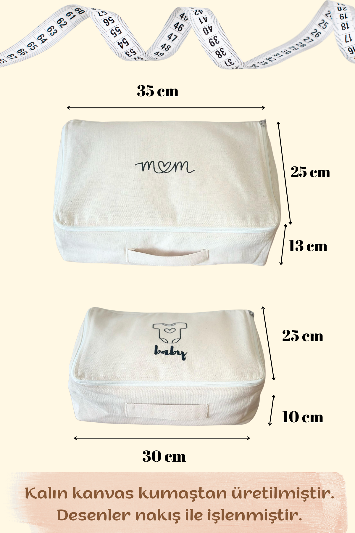 Mom&Baby İkili Valiz İçi Düzenleyici / Organizer Hurç, Kese Seti 4lü set 