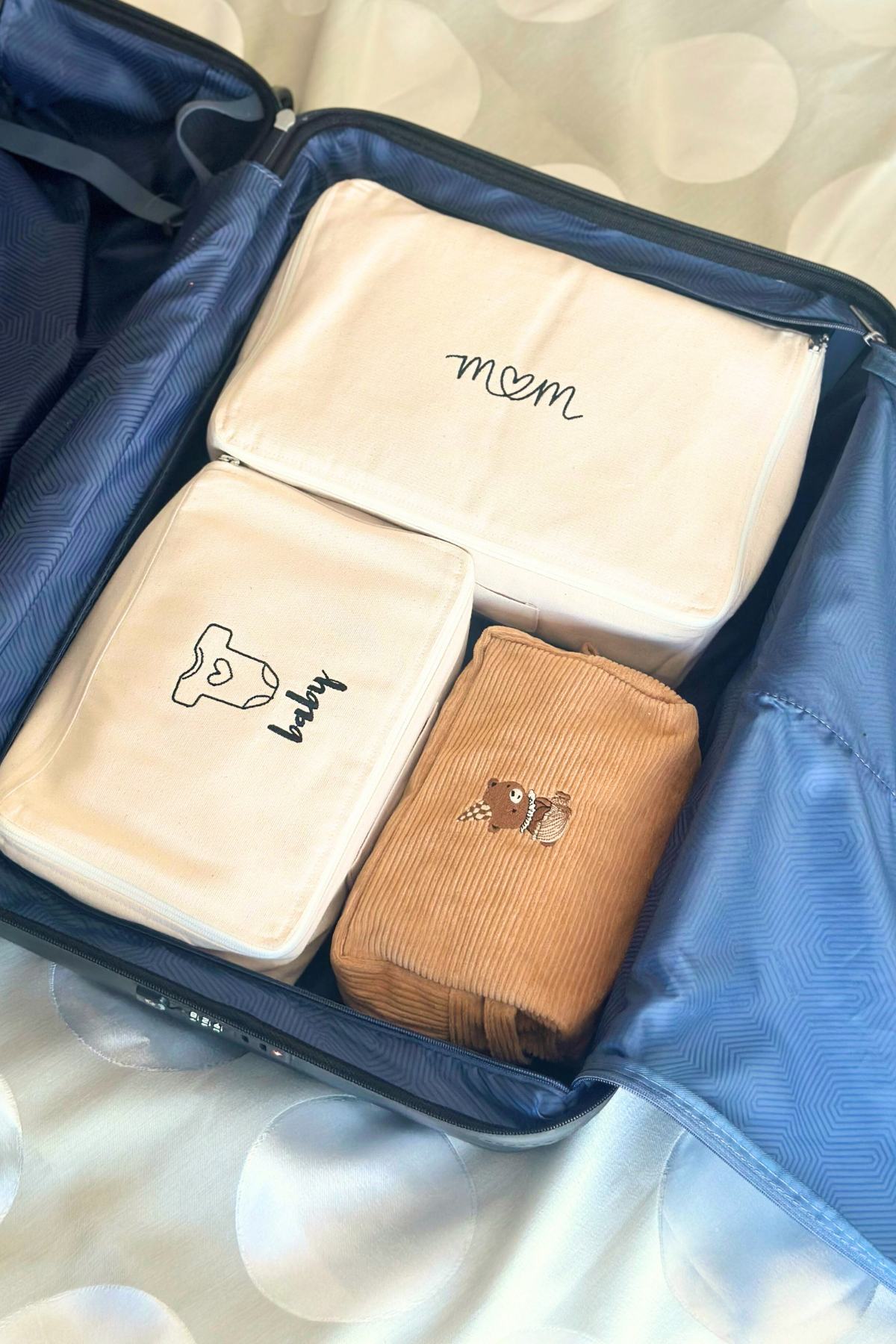 Mom&Baby İkili Valiz İçi Düzenleyici / Organizer Hurç, Kese Seti 4lü set 