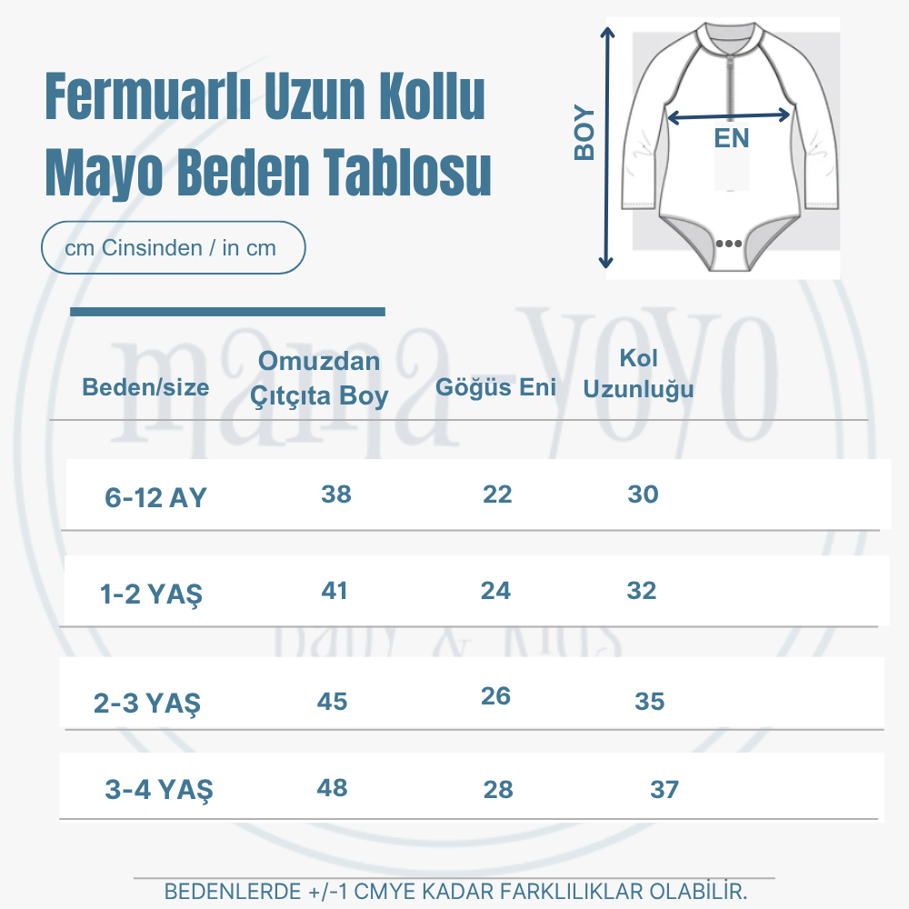 Önden Fermuarlı - Alttan Çıtçıtlı Mayo Kiraz 