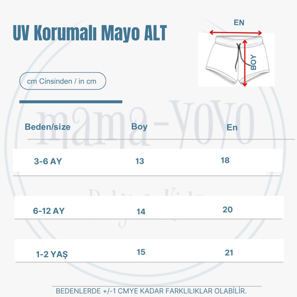 UV Korumalı Mayo TEK Alt - SURF