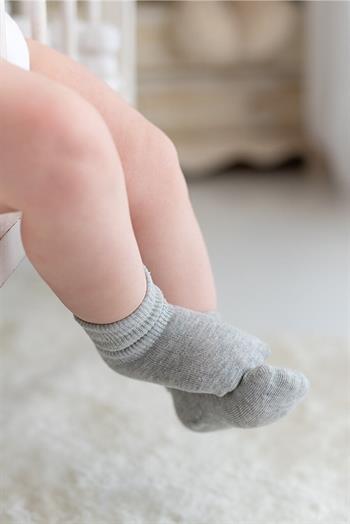  Nou Nou 3lü Antrasit Bebek Çocuk Katlamalı Çorap