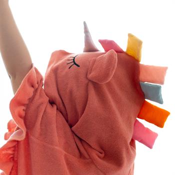 3D Nakışlı İnce Havlu Panço Unicorn  1-2 Y