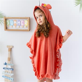 3D Nakışlı İnce Havlu Panço Unicorn  1-2 Y