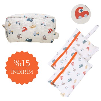  Advantageous Set- Organizer Mom-Baby Bag- Water-proof - Dirty/Wet Bag Set of 2- Beepsy