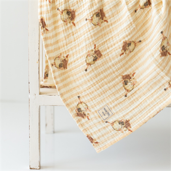 Avantajlı Set - Puset Çantası - Organik Bebek Battaniyesi Tavşan