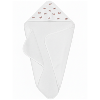 Başlıklı Kurulama Havlusu – %100 Pamuk 0-2 Yaş Fiyonk Nakışlı