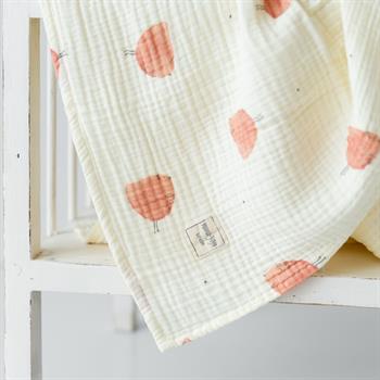 Organic Baby Blanket // 4 Layer Crinkle Muslin- Big Bird