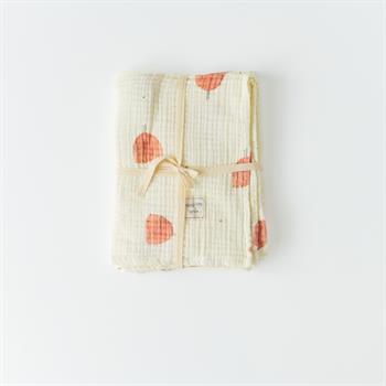 Organic Baby Blanket // 4 Layer Crinkle Muslin- Big Bird