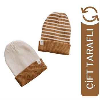 Double Sided Winter Hat- Brown