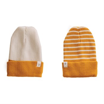 Double Sided Winter Hat-Mustard