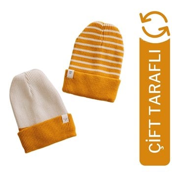 Double Sided Winter Hat-Mustard