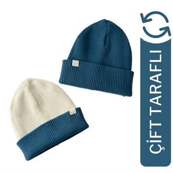 Çift Taraflı Lacivert Bere