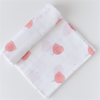 Multi Purpose Organic Muslin Throws  100% Organic Cotton- Big Bird