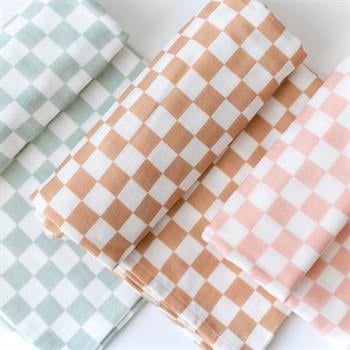 Çok Amaçlı Organik Müslin Örtü - 100 x100 cm  Pudra Dama 