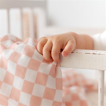 Çok Amaçlı Organik Müslin Örtü - 100 x100 cm  Pudra Dama 