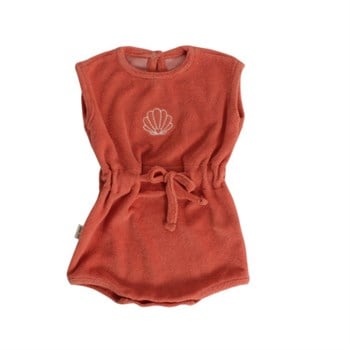Terry Cloth Baby Romper - Shell 
