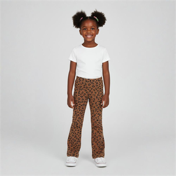 İspanyol Paça Leopar Çocuk Tayt %100 Pamuk  2-3 Yaş