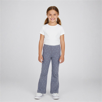 İspanyol Paça Mor Çocuk Tayt %100 Pamuk  2-3 Yaş