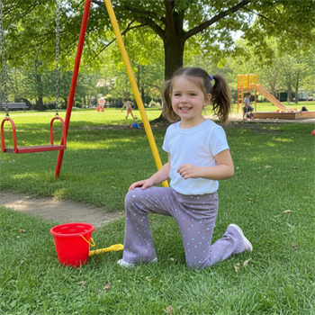 İspanyol Paça Mor Çocuk Tayt %100 Pamuk  2-3 Yaş