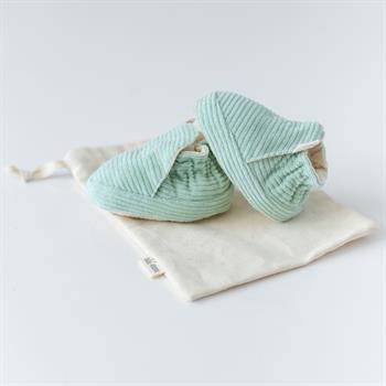 Kadife Patik - Mint  - Kaydırmaz Taban 