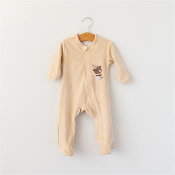 Kadife Uyku Tulumu - Ayıcık Nakışlı 