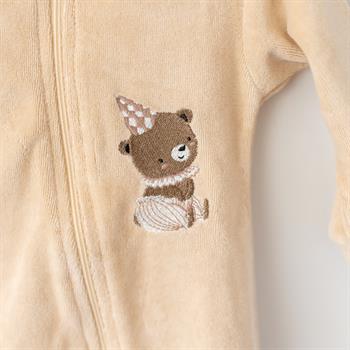 Kadife Uyku Tulumu - Ayıcık Nakışlı 