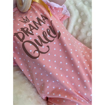 Short Sleeve Baby Pajamas / Overalls- Drama Queen