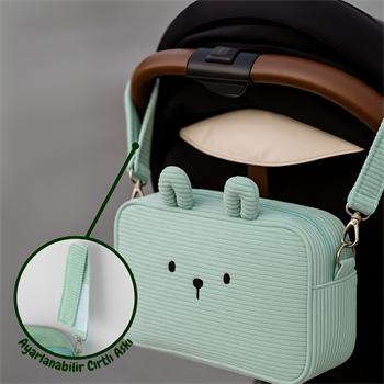 Kulaklı çanta MİNT - PUSET ASKI APARATI İLE 