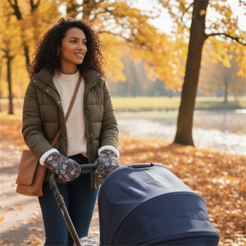 Mama Yoyo Baby Kids Anneler için Puset Eldiveni - Çiçek Desen