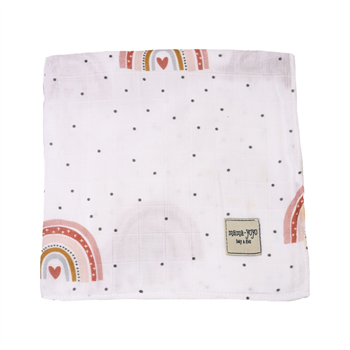 Multi Purpose Organic Muslin Throws 100% Organic Cotton-Burp Clothes- Rainbow