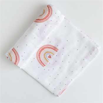 Multi Purpose Organic Muslin Throws 100% Organic Cotton-Burp Clothes- Rainbow