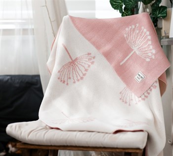Double Sided Knited Blanket- Dandelion