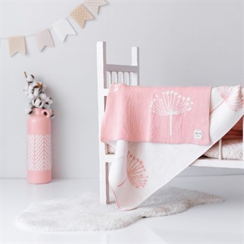 Double Sided Knited Blanket- Dandelion