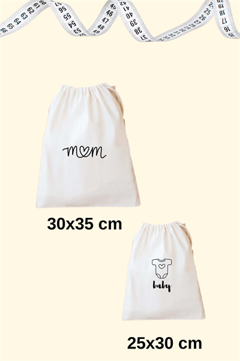 Mom&Baby İkili Valiz İçi Düzenleyici / Organizer Hurç, Kese Seti 4lü set 