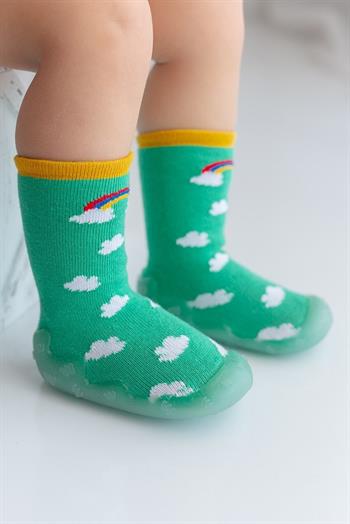 Nou Nou Gökkuşağı Kaydırmaz Taban Çorap Panduf