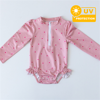 Önden Fermuarlı - Alttan Çıtçıtlı Mayo Mini Puantiye