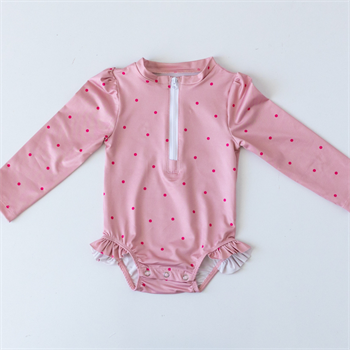 Önden Fermuarlı - Alttan Çıtçıtlı Mayo Mini Puantiye