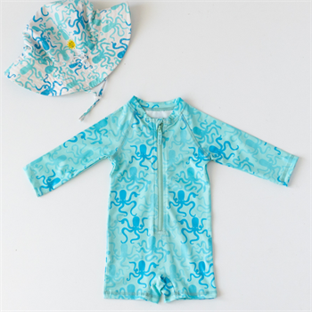 Önden Fermuarlı - Tulum Mayo - Ahtapot