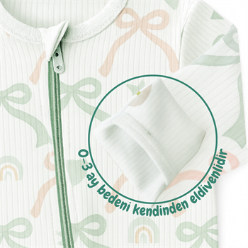 Organik İnterlok Tulum- Fiyonk Desenli