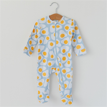 Organik İnterlok Tulum- Yumurta Desenli