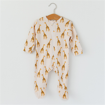 Organik İnterlok Tulum- Zürafa Desenli