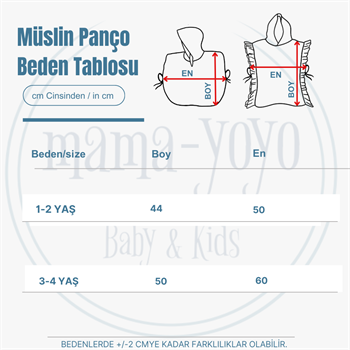 Organik Müslin Panço- Kalpler 