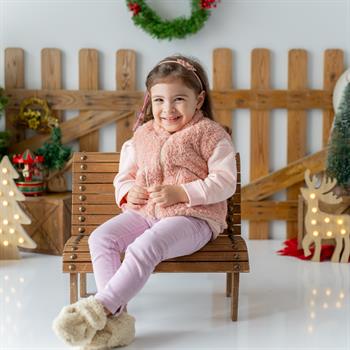 Peluş  Yelek - Pudra Pembe 