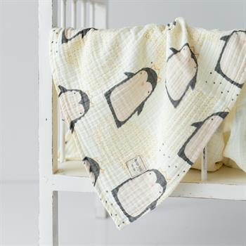 Organic Baby Blanket // 4 Layer Crinkle Muslin- Pinqueen